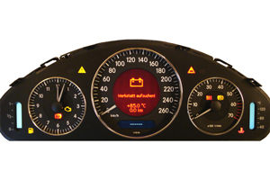Mercedes E Klasse Temperaturanzeige defekt / Reparatur der Temperaturanzeige